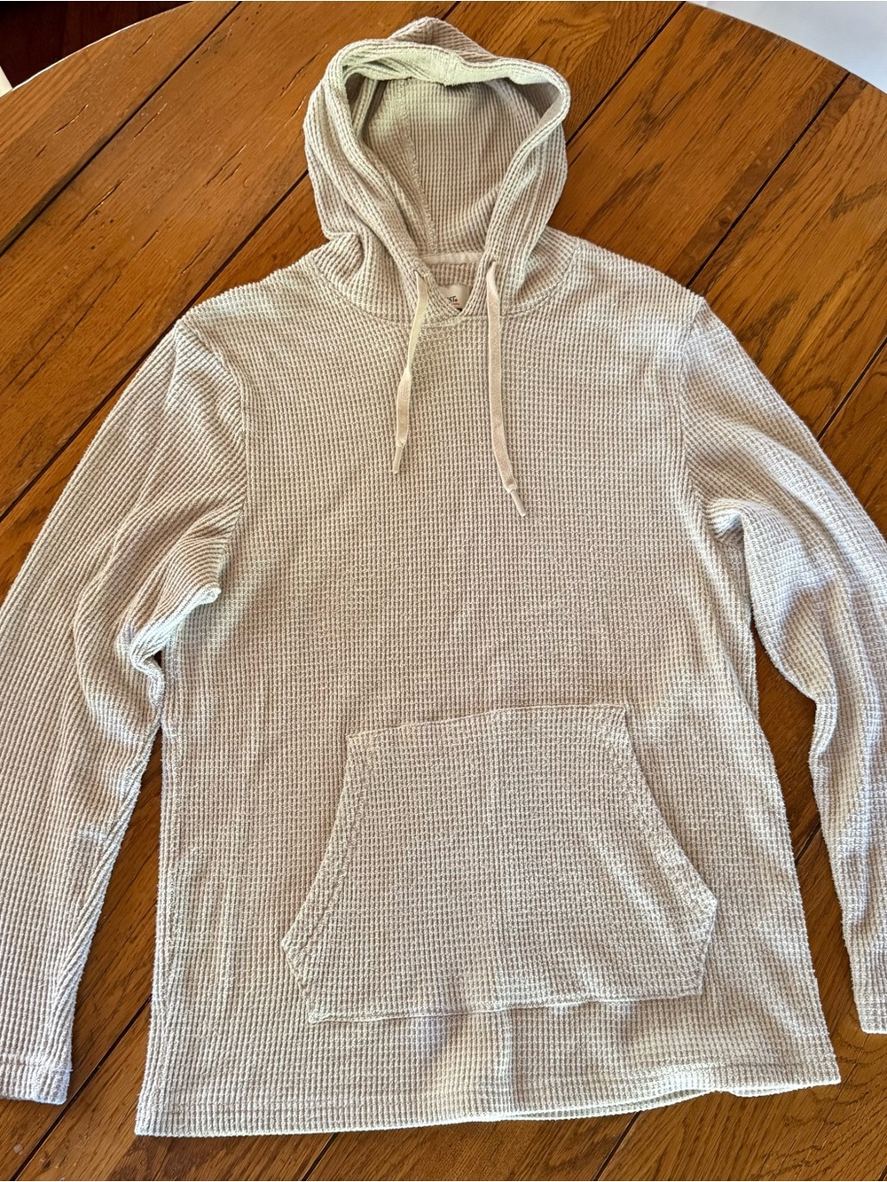 RAINFOREST Men's/Woman’s Waffle Knit Hoodie - Cream Very Soft.
